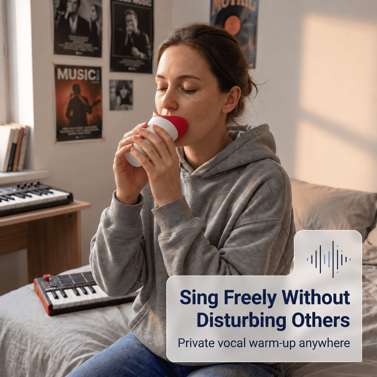 Sing, Scream, Practice Anywhere — Portable Vocal Dampener Mask (KK1464)