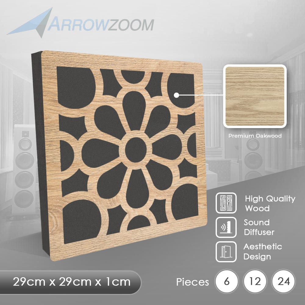 Arrowzoom™ Diffuse PRO Royal Petals Square Felt Wooden Panel - KK1309