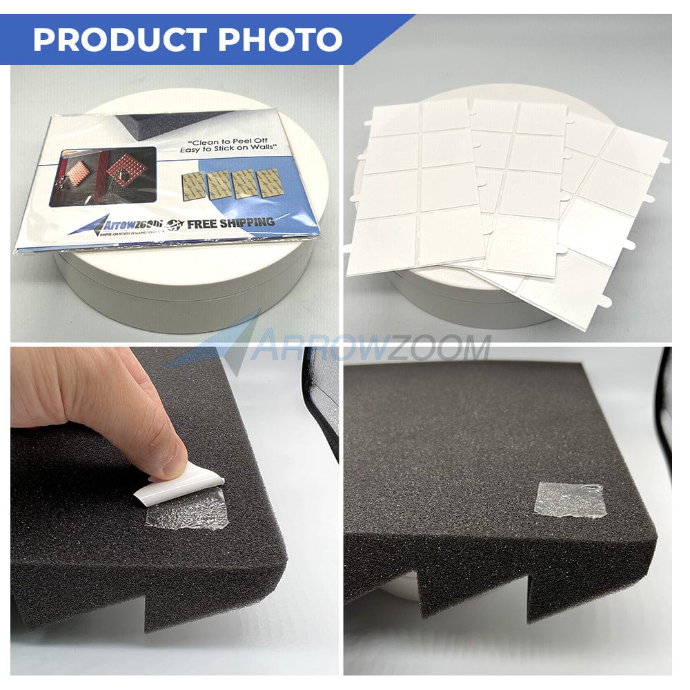 Arrowzoom 24 Pcs Transparent Easy Mounting Sticky Tabs Double Sided