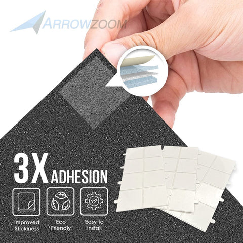 Arrowzoom 24 Pcs Transparent Easy Mounting Sticky Tabs Double Sided Acoustic Foam Tape - KK1207 24 Pcs