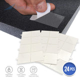 Arrowzoom 24 Pcs Transparent Easy Mounting Sticky Tabs Double Sided Acoustic Foam Tape - KK1207 24 Pcs