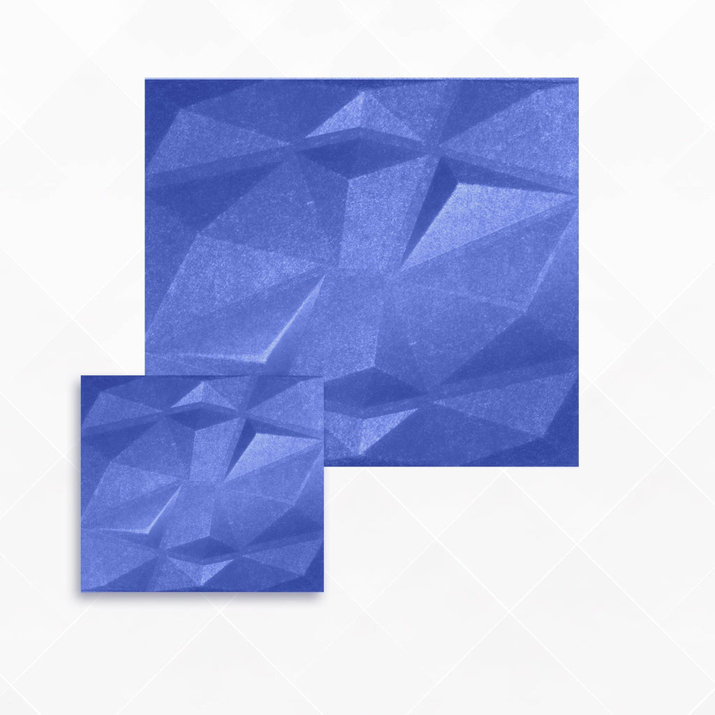 Arrowzoom Dazzling Geometric 3D Diamond Polyester Felt Art Panels - KK1384 1 / Blue / 30x30cm