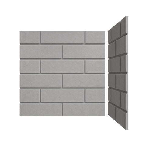 Arrowzoom Brick 3D Square Polyester Felt Art Adhesive Panels - KK1392