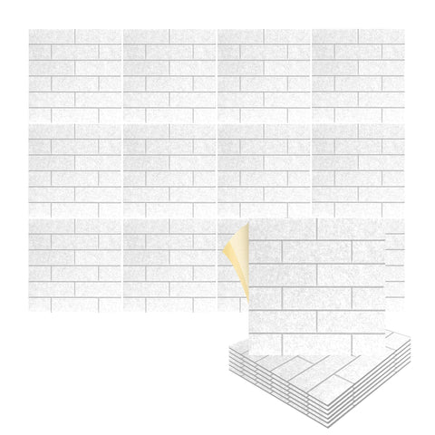 Arrowzoom Brick 3D Square Polyester Felt Art Panels - KK1392
