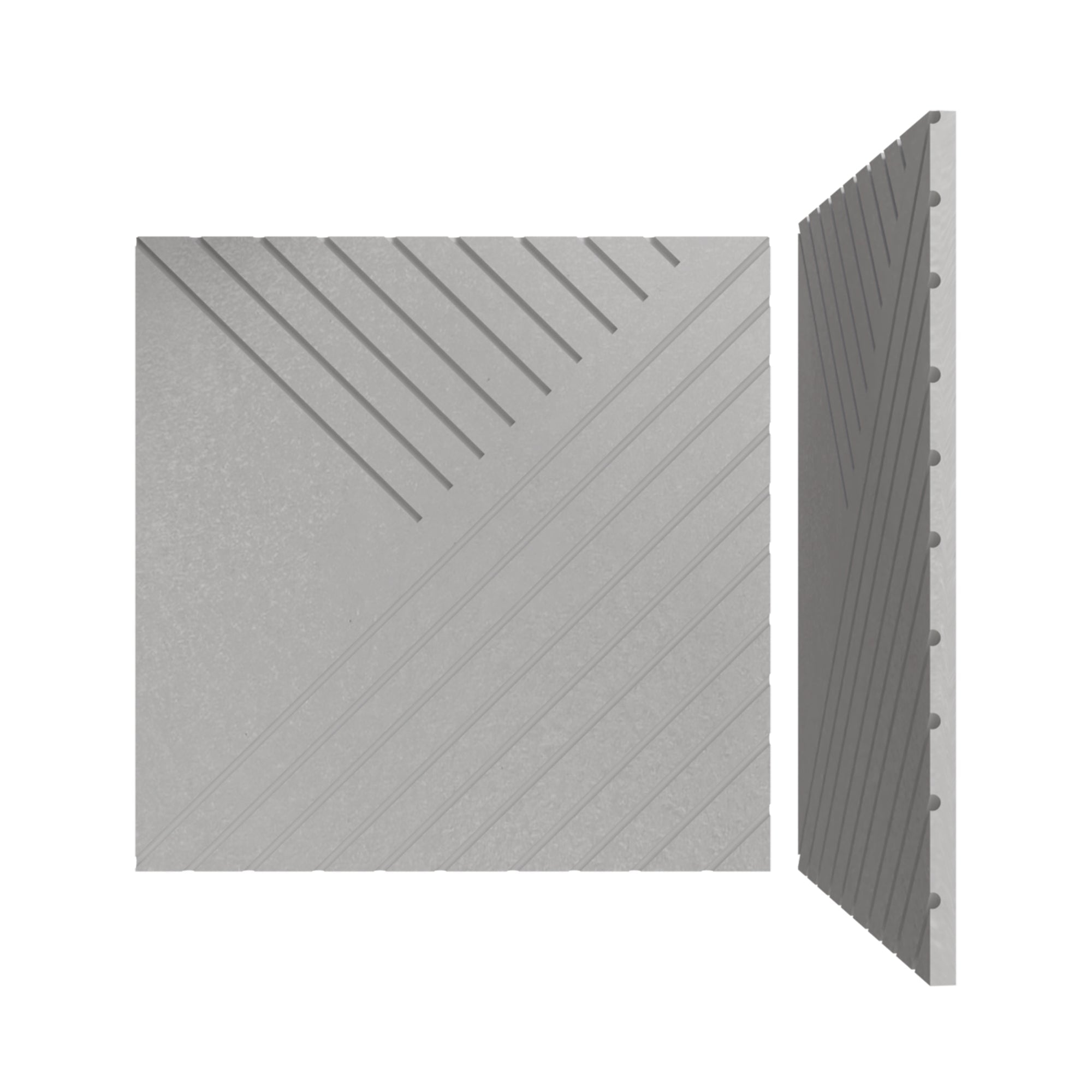 Arrowzoom Diagonal 3D Square Polyester Felt Art Adhesive Panels - KK1390