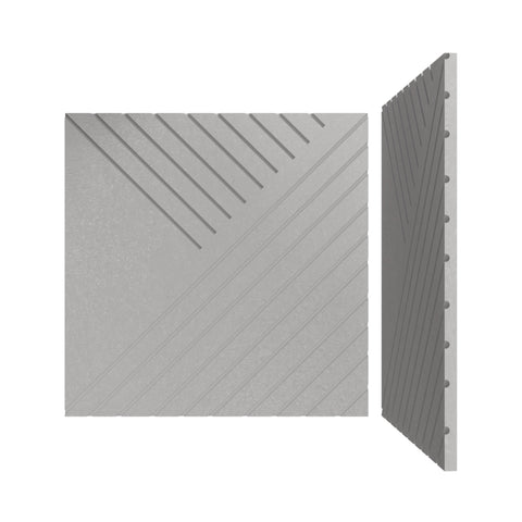 Arrowzoom Diagonal 3D Square Polyester Felt Art Adhesive Panels - KK1390