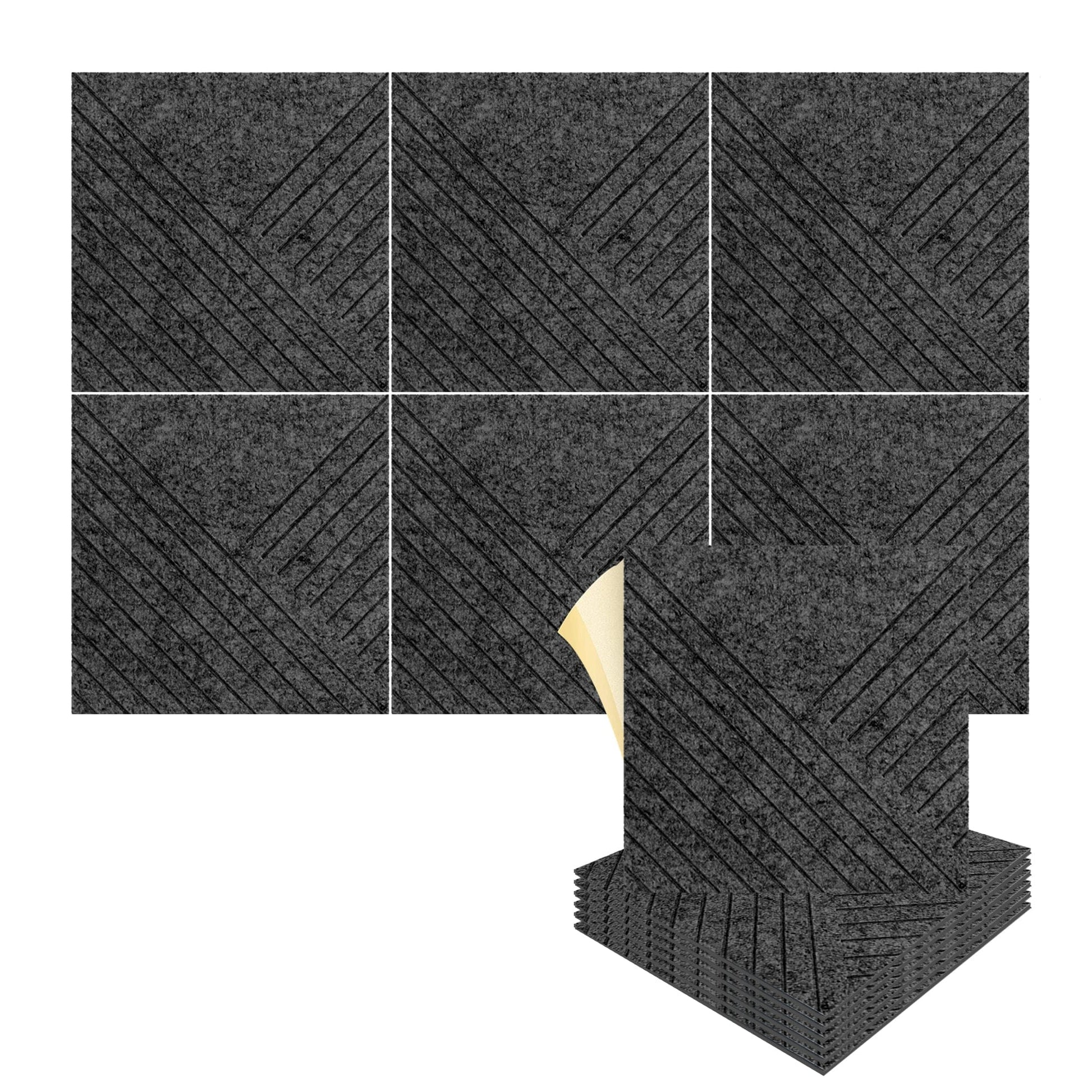 Arrowzoom "Diagonal" 3D Square Polyester Felt Art Panels - KK1390