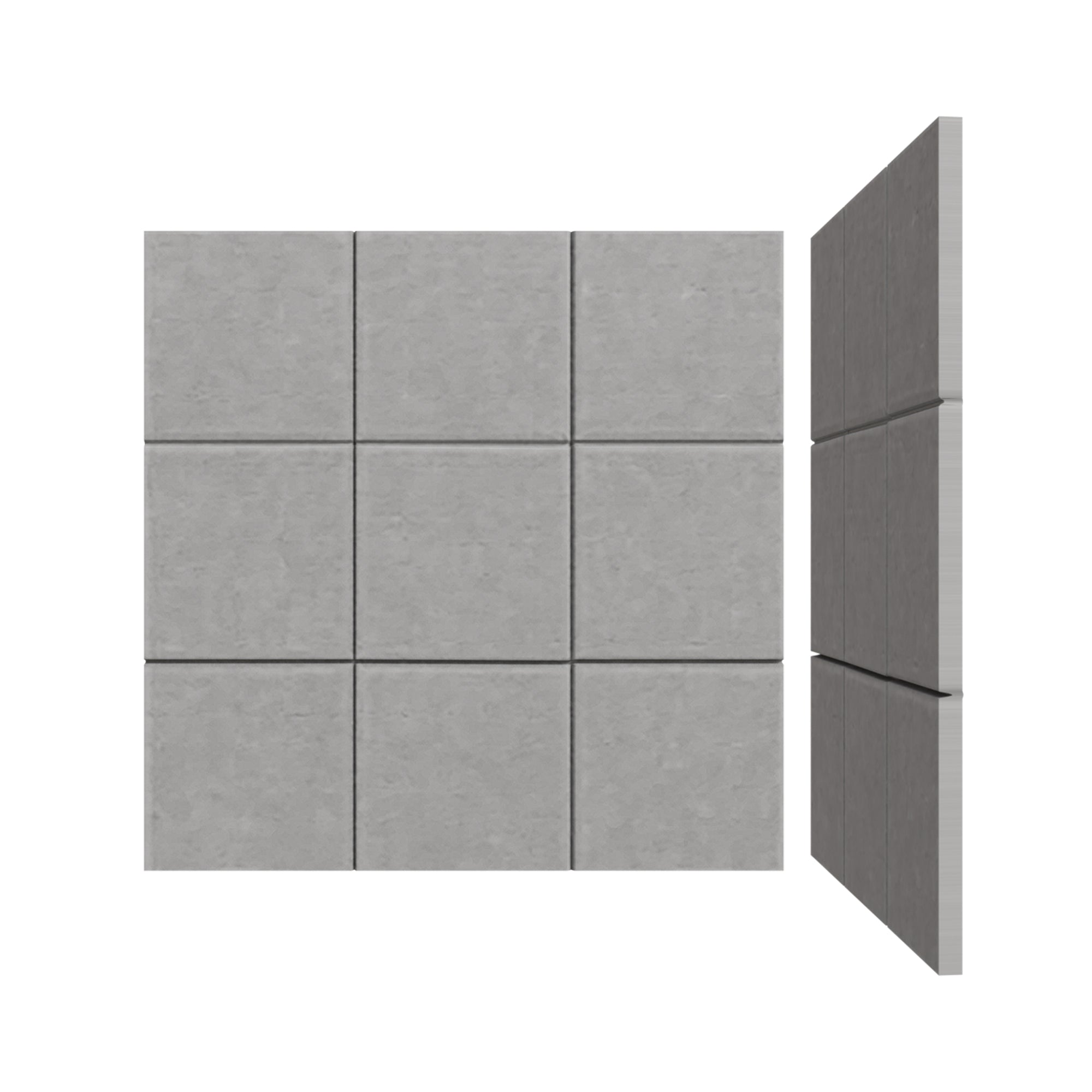 Arrowzoom Grid 3D Square Polyester Felt Art Adhesive Panels - KK1389