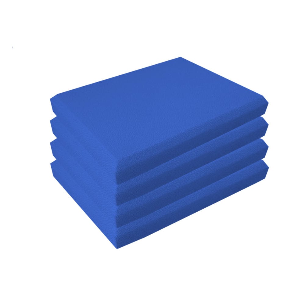Arrowzoom Sound Absorbing Acoustic Fabric Wrapped Panel - 4 pcs - KK1205 30cm x 30cm x 2.5cm / 11.8 x 11.8 x 0.9 in / Blue