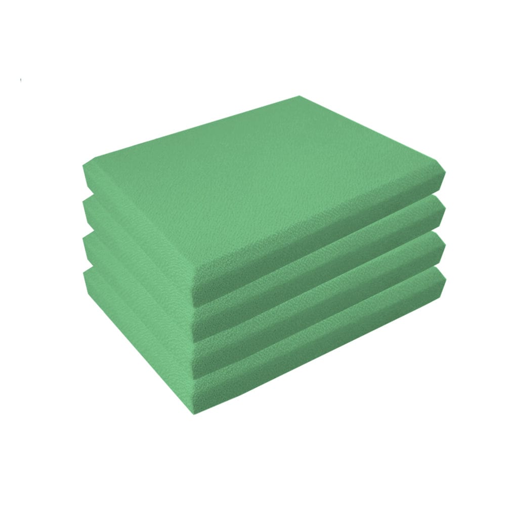 Arrowzoom Sound Absorbing Acoustic Fabric Wrapped Panel - 4 pcs - KK1205 30cm x 30cm x 2.5cm / 11.8 x 11.8 x 0.9 in / Green
