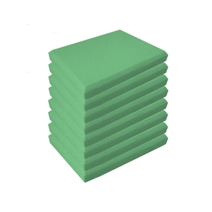 Arrowzoom Sound Absorbing Acoustic Fabric Wrapped Panel - 8 pcs - KK1205 30cm x 30cm x 2.5cm / 11.8 x 11.8 x 0.9 in / Green