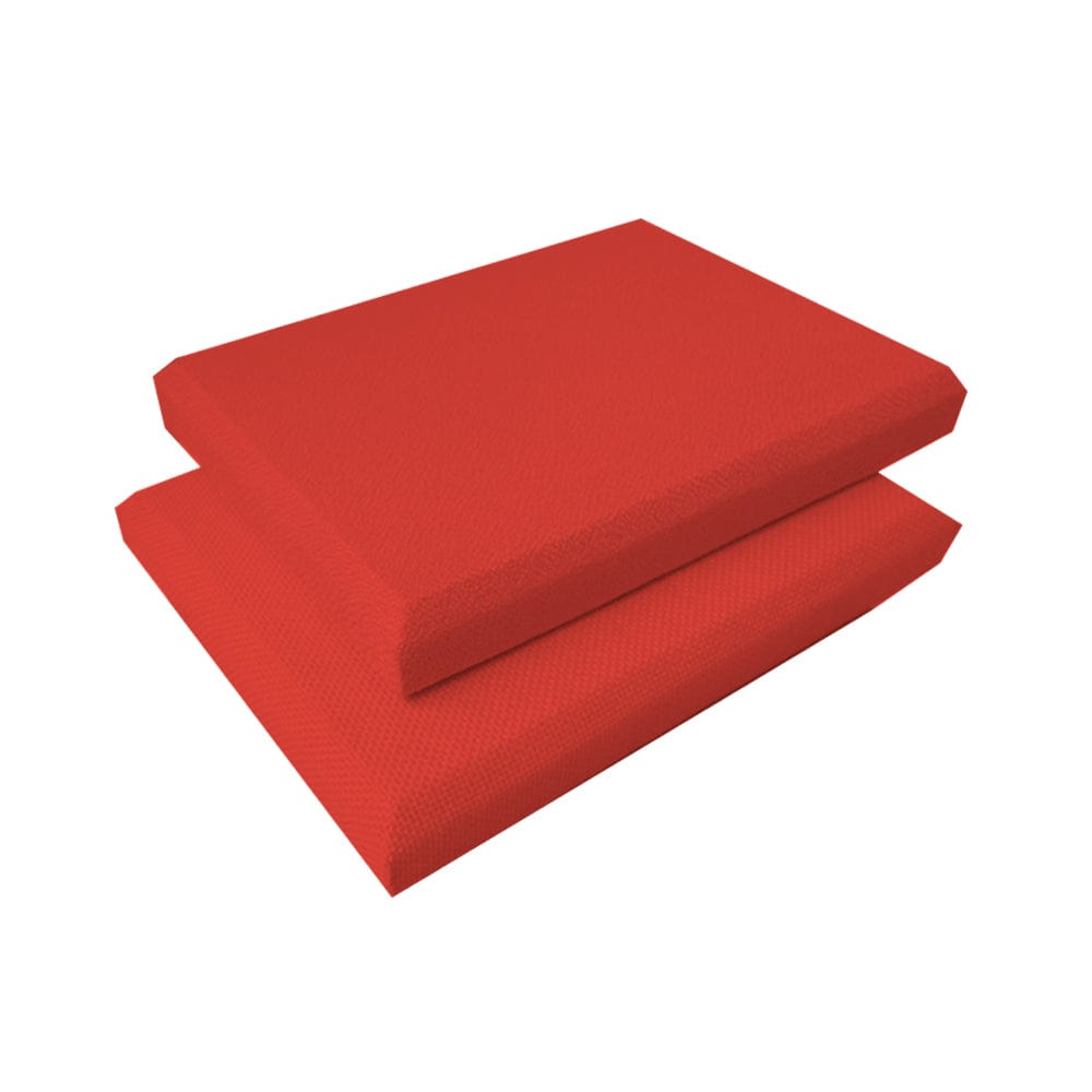 Arrowzoom Sound Absorbing Acoustic Fabric Wrapped Panel - 2 pcs - KK1205 30cm x 30cm x 2.5cm / 11.8x 11.8x  0.9 in / Red