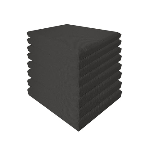 Arrowzoom Sound Absorbing Acoustic Fabric Wrapped Panel - 8 pcs - KK1205 60cm x 60cm x 2.5cm/ 23.6 x 23.6 x 0.9 in / Black