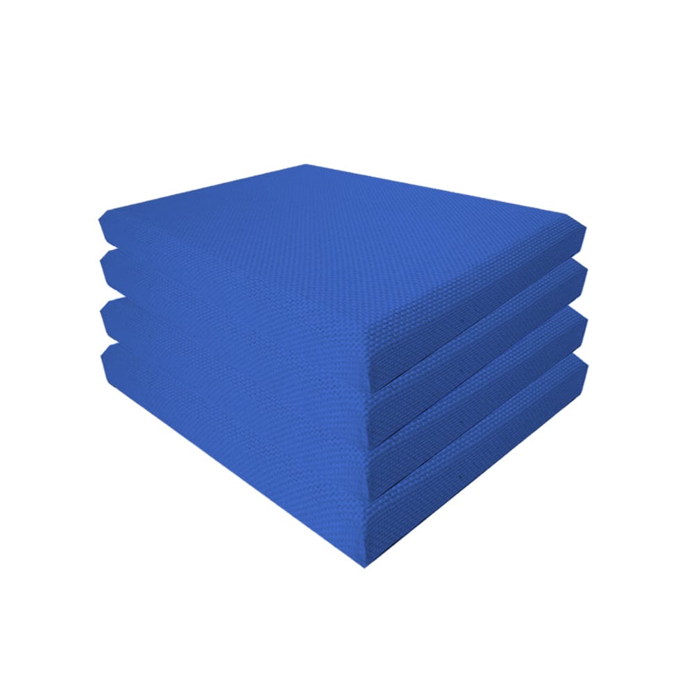Arrowzoom Sound Absorbing Acoustic Fabric Wrapped Panel - 4 pcs - KK1205 60cm x 60cm x 2.5cm/ 23.6 x 23.6 x 0.9 in / Blue