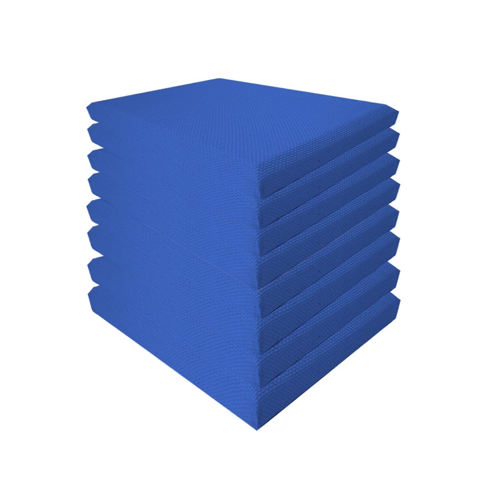 Arrowzoom Sound Absorbing Acoustic Fabric Wrapped Panel - 8 pcs - KK1205 60cm x 60cm x 2.5cm/ 23.6 x 23.6 x 0.9 in / Blue