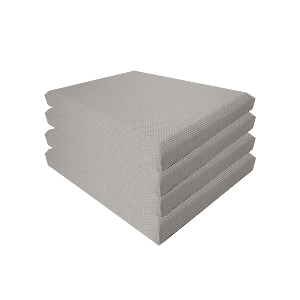 Arrowzoom Sound Absorbing Acoustic Fabric Wrapped Panel - 4 pcs - KK1205 60cm x 60cm x 2.5cm/ 23.6 x 23.6 x 0.9 in / Gray