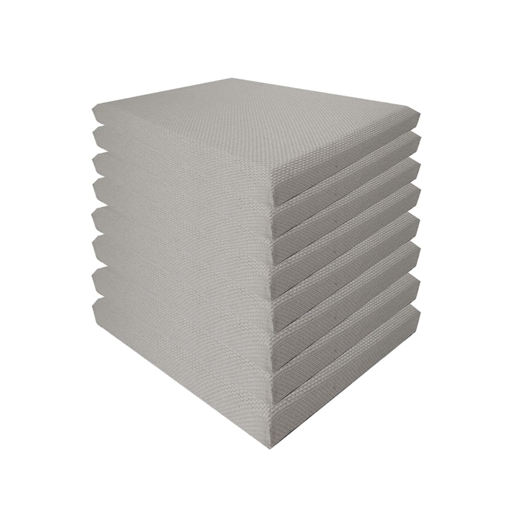 Arrowzoom Sound Absorbing Acoustic Fabric Wrapped Panel - 8 pcs - KK1205 60cm x 60cm x 2.5cm/ 23.6 x 23.6 x 0.9 in / Gray