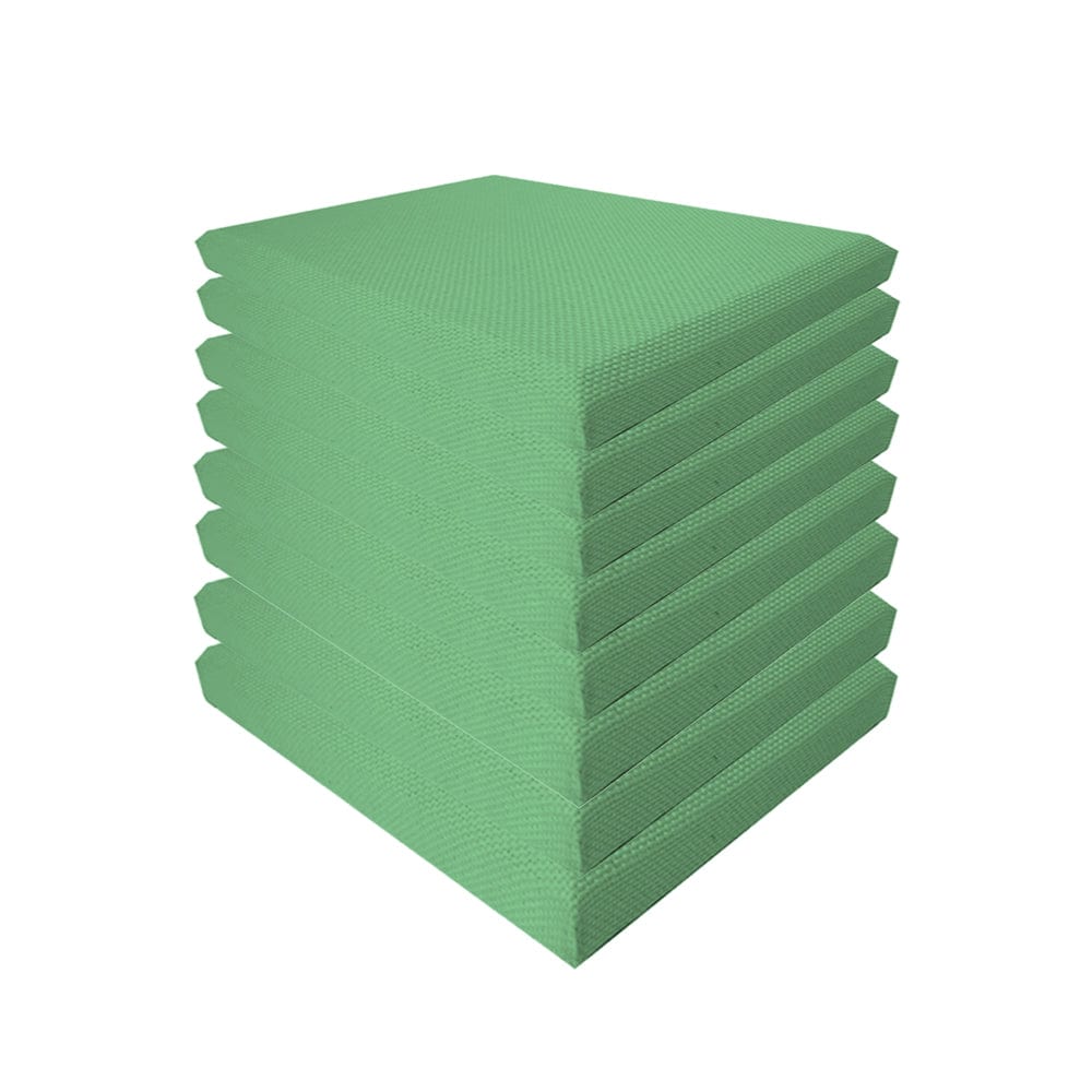 Arrowzoom Sound Absorbing Acoustic Fabric Wrapped Panel - 8 pcs - KK1205 60cm x 60cm x 2.5cm/ 23.6 x 23.6 x 0.9 in / Green