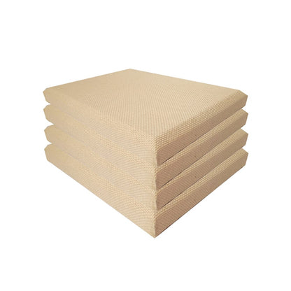 Arrowzoom Sound Absorbing Acoustic Fabric Wrapped Panel - 4 pcs - KK1205 60cm x 60cm x 2.5cm/ 23.6 x 23.6 x 0.9 in / Ivory