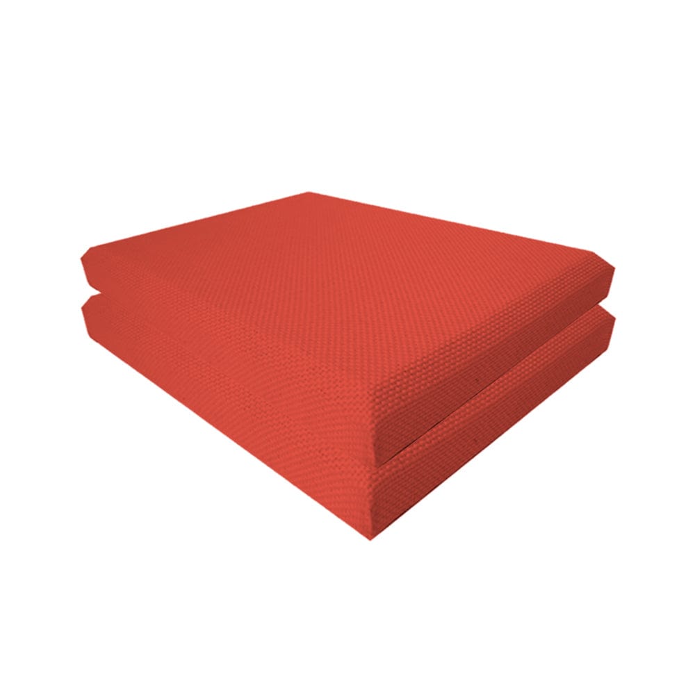 Arrowzoom Sound Absorbing Acoustic Fabric Wrapped Panel - 2 pcs - KK1205 60cm x 60cm x 2.5cm/ 23.6 x23.6x 0.9 in / Red