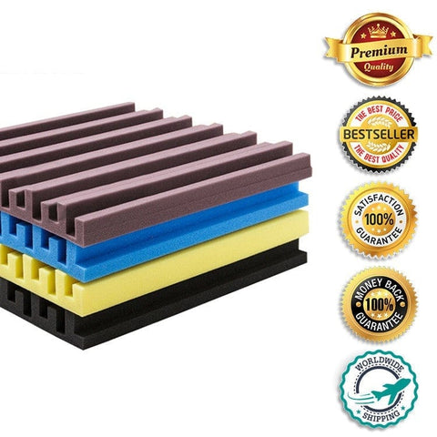 Arrowzoom Acoustic Foam - Metro Striped Ceiling - Solid Colors - KK1041