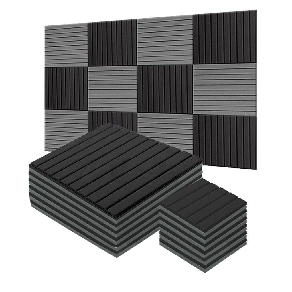 Arrowzoom Flat Wedge Series Acoustic Foam - Black x Grey Bundle - KK1035