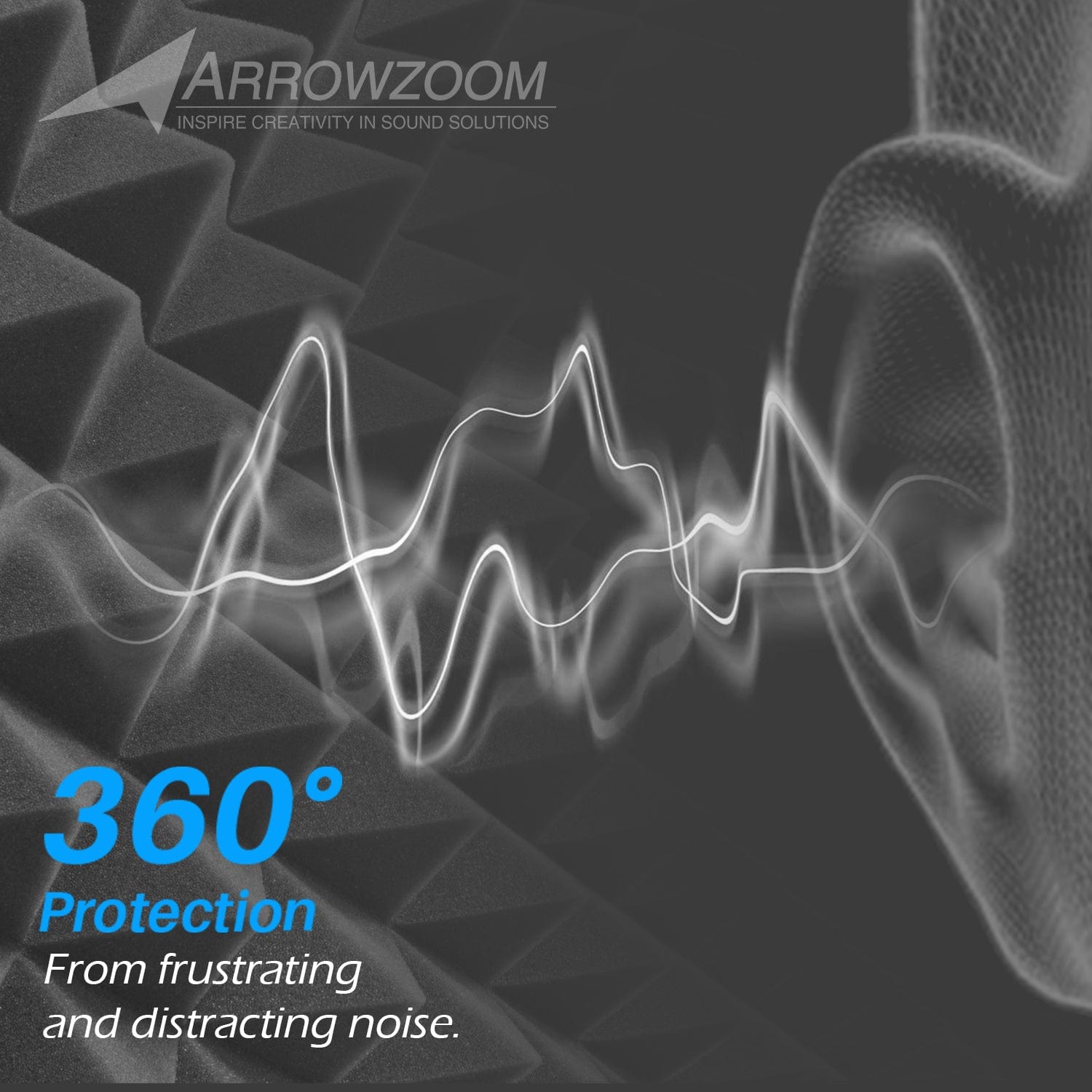 Arrowzoom™ PRO Series Soundproof Foam - Pyramid Plus - KK1194