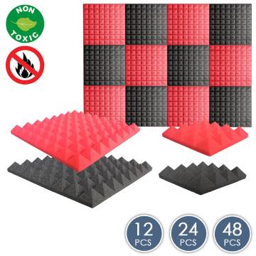 Arrowzoom Pyramid Series Acoustic Foam - Black x Red Bundle - KK1034
