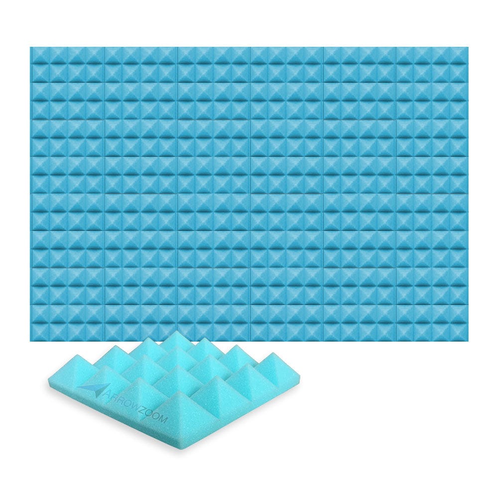 New 24 pcs Bundle Pyramid Tiles Acoustic Panels Sound Absorption Studio Soundproof Foam 8 Colors KK1034 Arrowzoom.