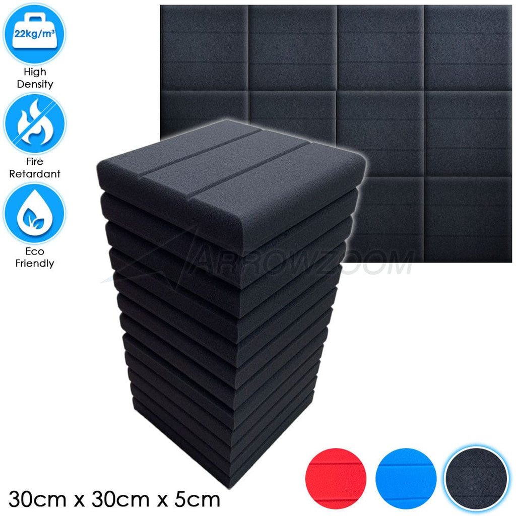 Arrowzoom™ PRO Series Soundproof Foam - Brick Pro - KK1197 Black / 12 pieces
