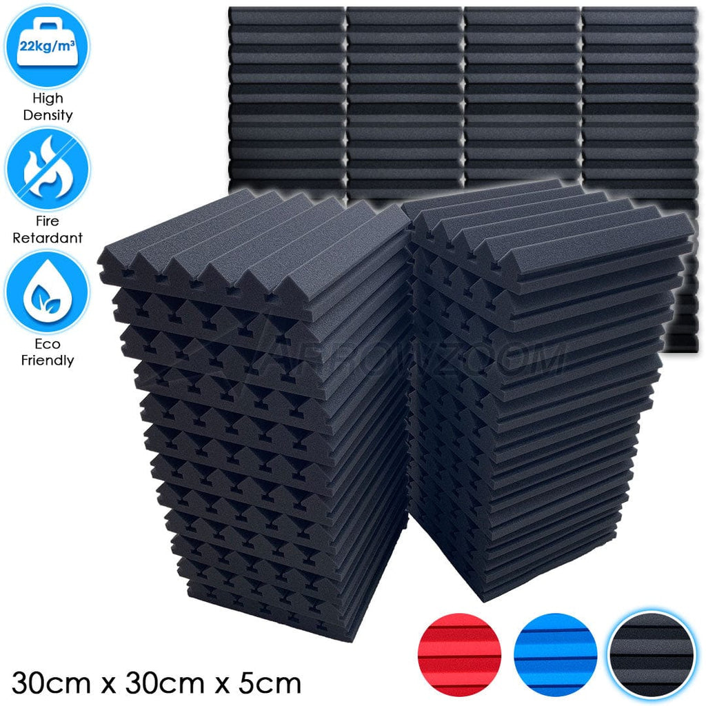 Arrowzoom™PRO Series Soundproof Foam - Wedge Pro - KK1200 - BUNDLE: 24 pieces - Black