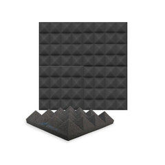 Arrowzoom New 12 Pcs Black and Red Bundle Pyramid Tiles Acoustic Panels Sound Absorption Studio Soundproof Foam New 12 Pcs Black and Red Bundle Pyramid Tiles