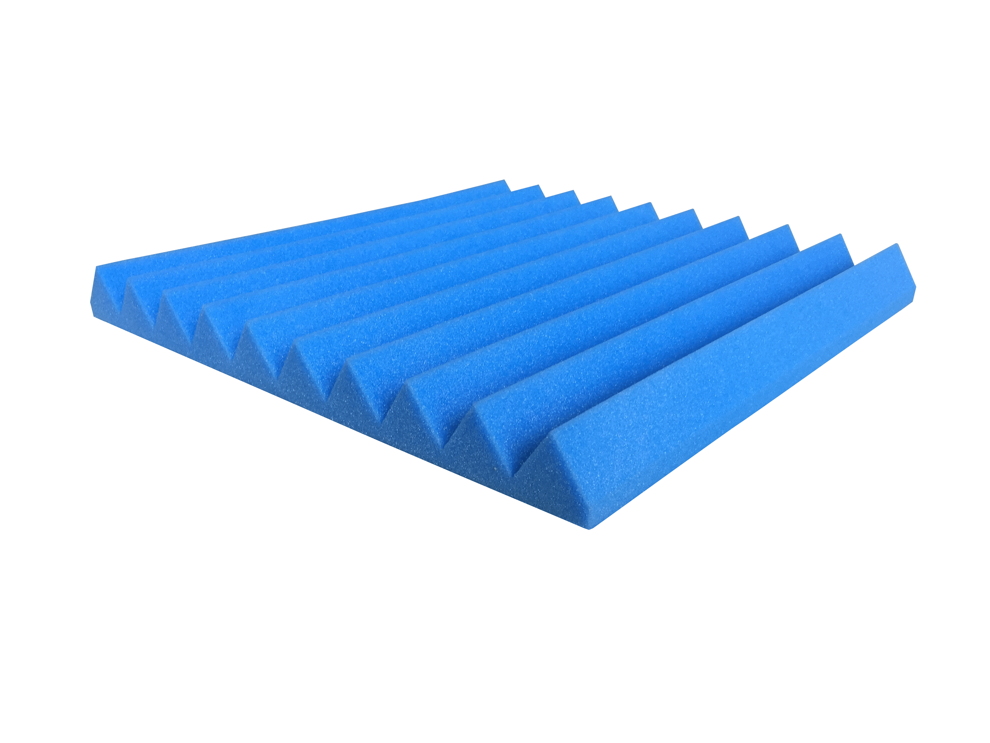 Arrowzoom Acoustic Wedge Tiles Foam - Solid Colors - KK1134 Blue / 1 Piece - 50 x 50 x 5 cm / 20 x 20 x 2 in