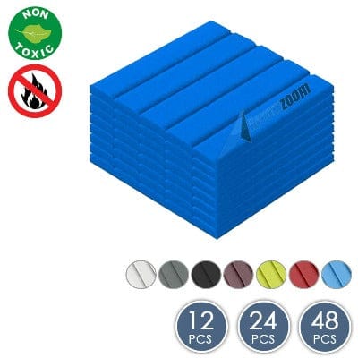 Arrowzoom Flat Wedge Series Acoustic Foam - Solid Colors - KK1035 Blue / 12 / 25 X 25 X 2cm (9.8 X 9.8 X 0.8 in)