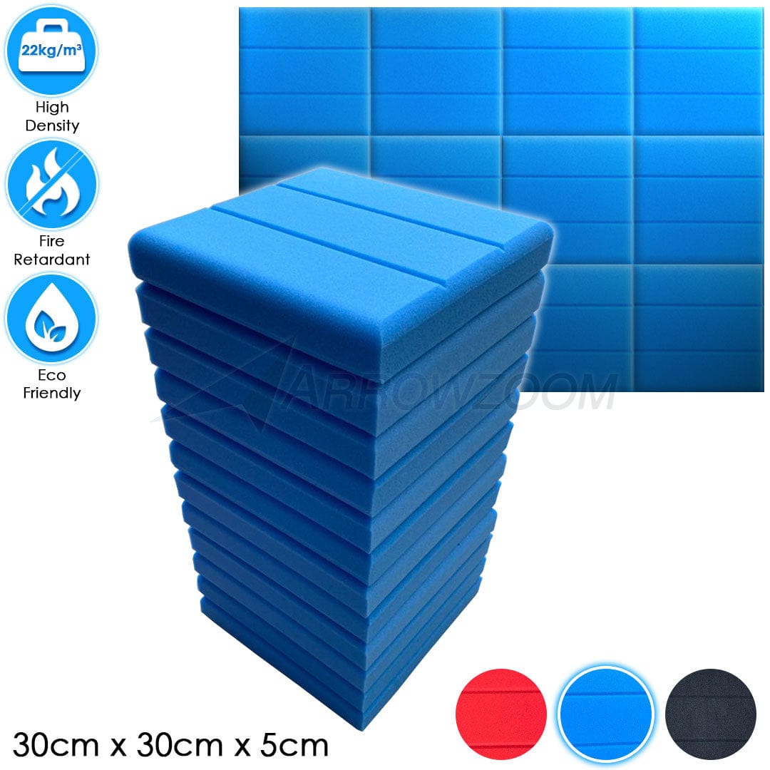 Arrowzoom™ PRO Series Soundproof Foam - Brick Pro - KK1197 Blue / 12 pieces