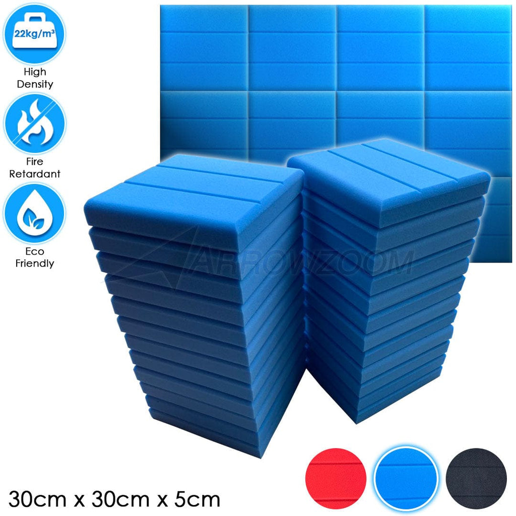Arrowzoom™ PRO Series Soundproof Foam - Brick Pro - KK1197 Blue / 24 pieces