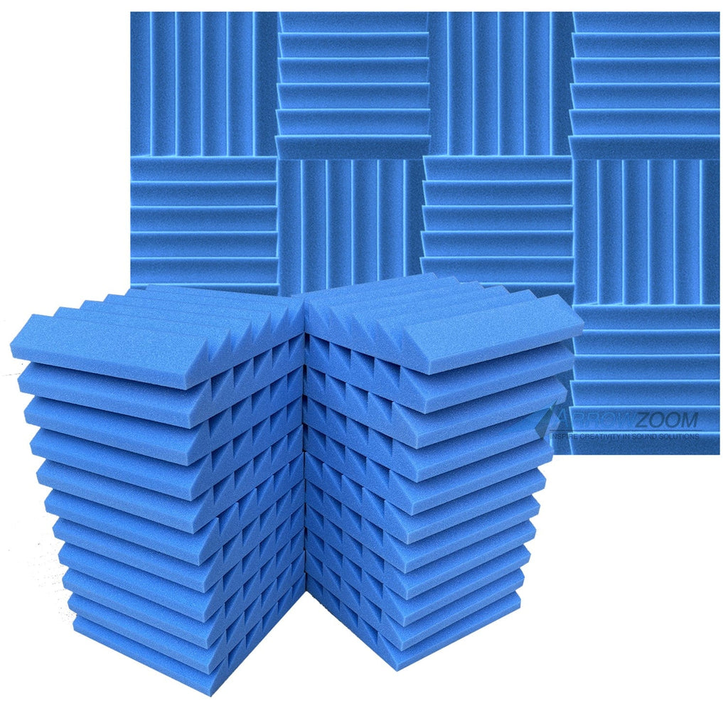 Arrowzoom™ PRO Series Soundproof Foam - Triangle Pro - KK1243 Blue / 24 pieces