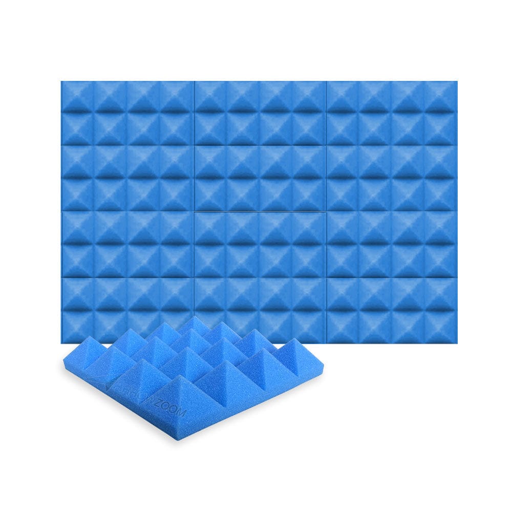 New 6 Pcs Bundle Pyramid Tiles Acoustic Panels Sound Absorption Studio Soundproof Foam 8 Colors KK1034 Arrowzoom.