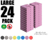 Arrowzoom Acoustic Hemisphere Grid Foam - Purple - KK1040 - Size: 24 Pieces - 20 X 20 X 5cm