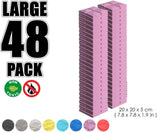 Arrowzoom Acoustic Hemisphere Grid Foam - Purple Colors - KK1040 - Size: 48 Pieces - 20 X 20 X 5cm
