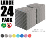 Arrowzoom Acoustic Hemisphere Grid Foam - Gray - KK1040 - Size: 24 Pieces - 50 X 50 X 5cm