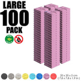 Arrowzoom 100 pcs Bundle Acoustic Foam Hemisphere Grid / 100 Pieces - 25 x 25cm / Burgundy