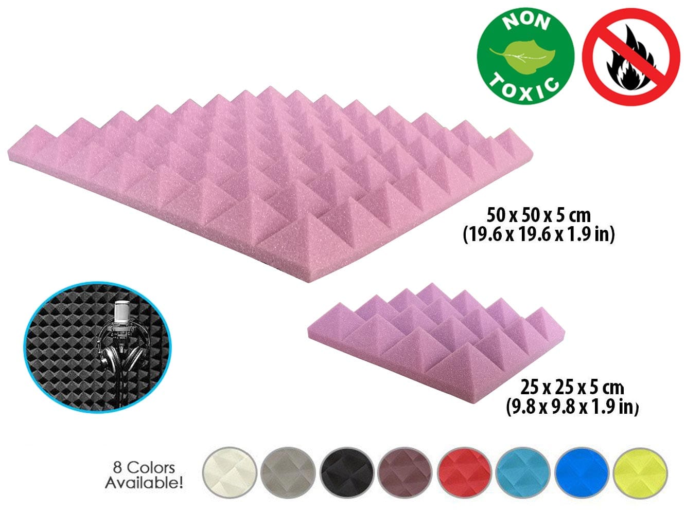 New 1 Pc  Pyramid Tile Acoustic Panel Sound Absorption Studio Soundproof Foam KK1034 Arrowzoom.