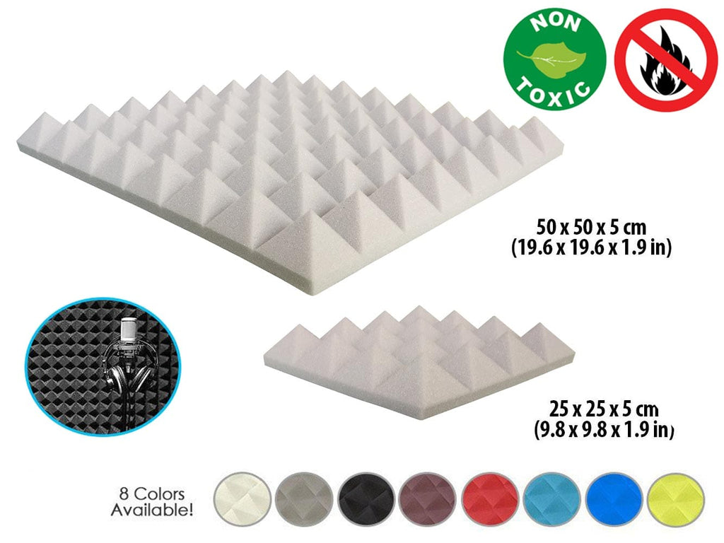 Arrowzoom Acoustic Pyramid Foam Series - Solid Colors - KK1034 / Color: Red / Size: 1 Piece - 50 x 50 x 5 cm / 20 x 20 x 2 in