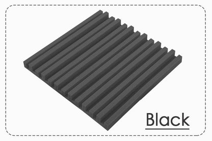 New 24 pcs Black and Pearl White Bundle Metro Striped Ceiling Insulation Acoustic Panels Sound Absorption Studio Soundproof Foam KK1041