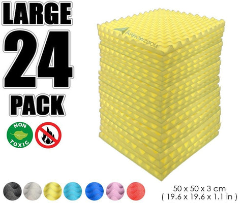 New 24 Pcs Bundle Egg Crate Convoluted Acoustic Tile Panels Sound Absorption Studio Soundproof Foam KK1052
