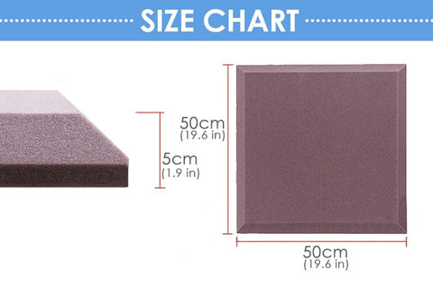 New 24 pcs Bundle Flat Bevel Tile Acoustic Panels Sound Absorption Studio Soundproof Foam 8 Colors KK1039