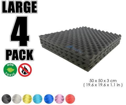 New 4 Pcs Bundle Egg Crate Convoluted Acoustic Tile Panels Sound Absorption Studio Soundproof Foam KK1052