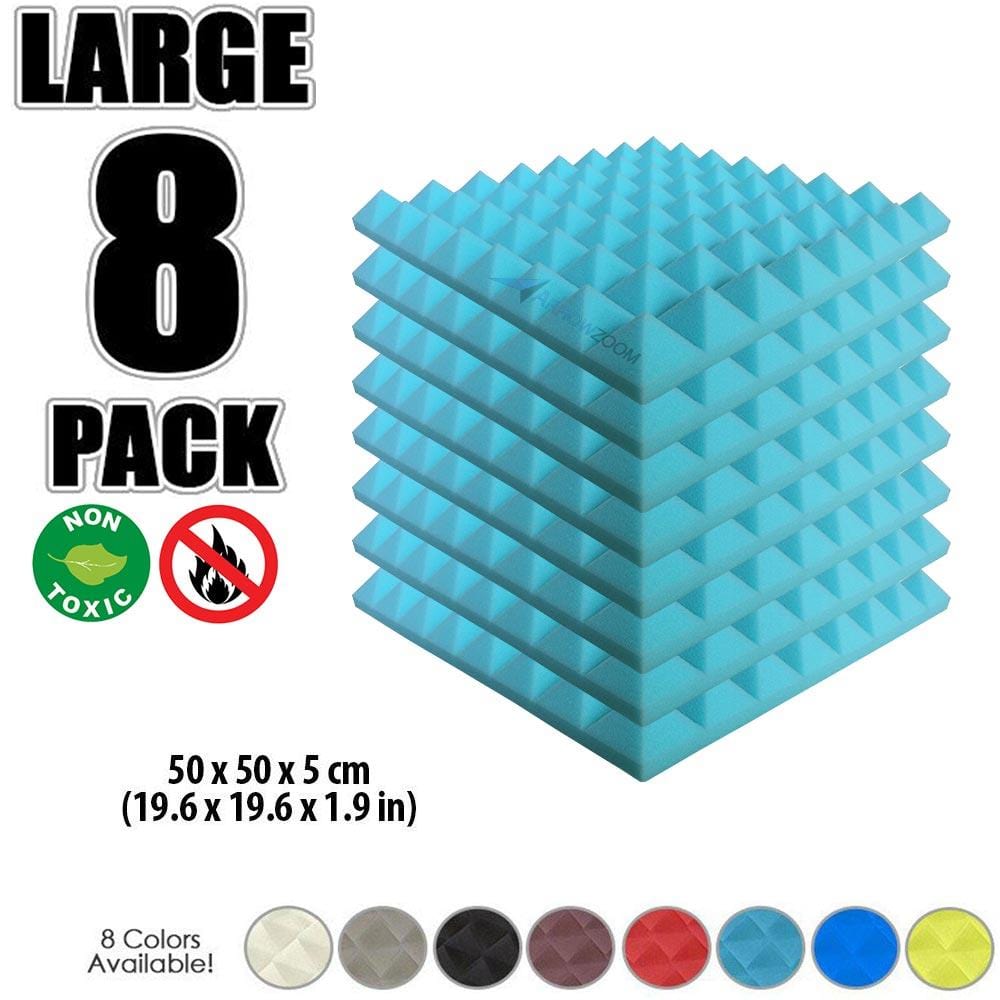 New 8 pcs Bundle Pyramid Tiles Acoustic Panels Sound Absorption Studio Soundproof Foam 8 Colors KK1034