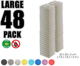 Arrowzoom Acoustic Hemisphere Grid Foam - White- KK1040 - Size: 48 Pieces - 20 X 20 X 5cm